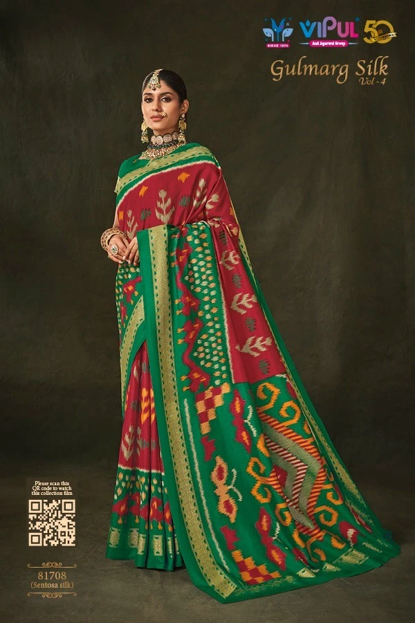 Vipul Gulmarg Silk Vol 4 Beautiful Silk Wholesale Silk Sarees Catalog — Wholesale Sarees, MPA wholesale from Surat — view 7